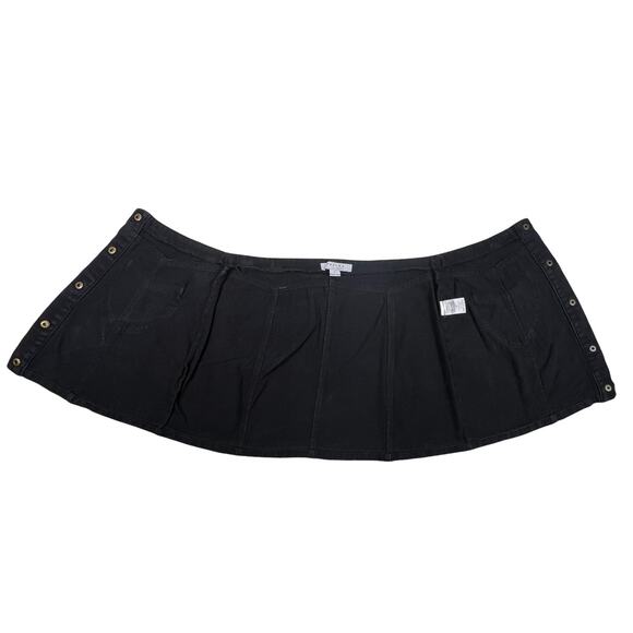Favlux Paneled Black Denim Miniskirt With Snap Buttons Size Large - Picture 5 of 12